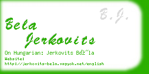 bela jerkovits business card